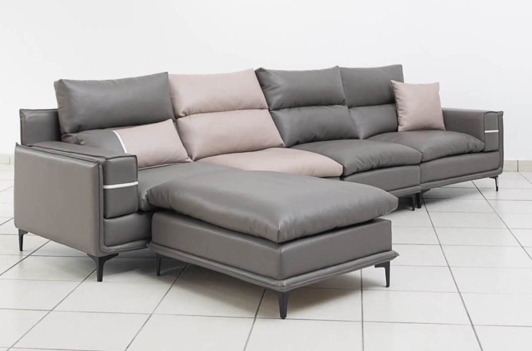L-shape Mustard sofa